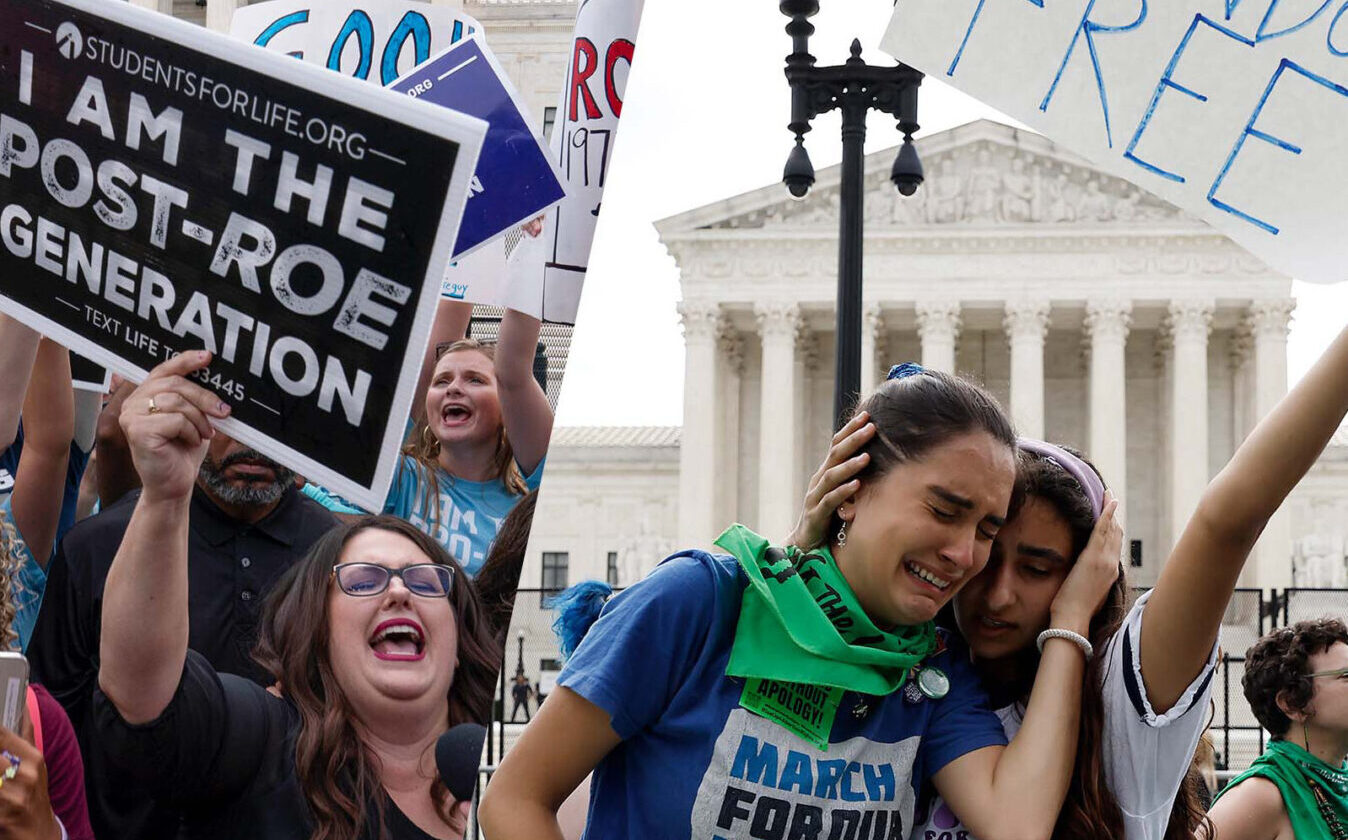 Demonstrations from both sides of the abortion debate