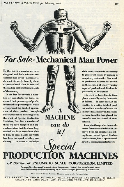 For Sale: Mechanical Manpower